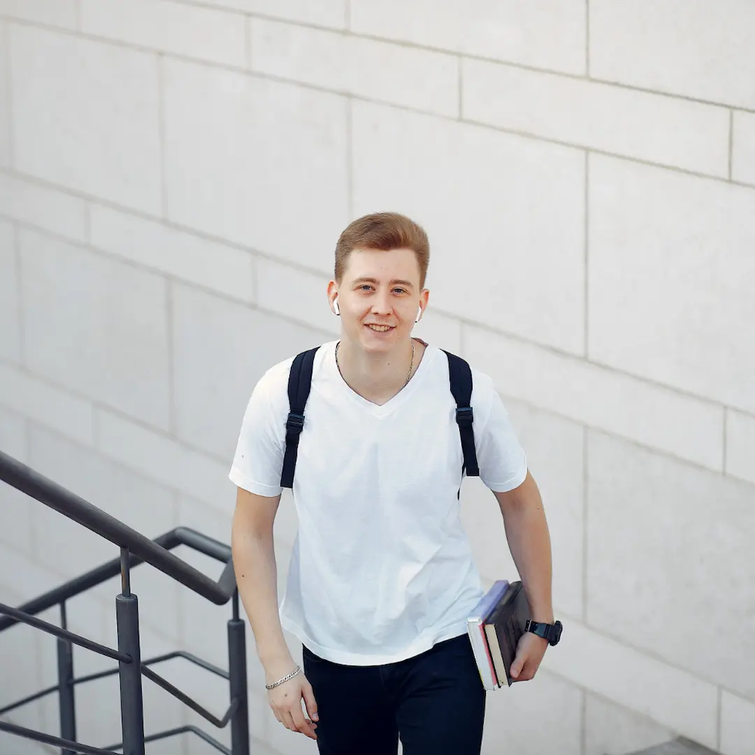 A German Student In University Campus