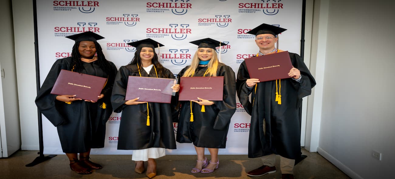 Fresh graduates of Schiller International University's Tampa Campus