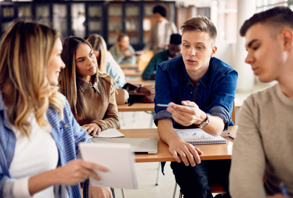 Schiller's Global U Academic Model: Students participating in an experimental debate