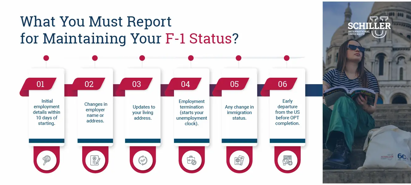 What you must report for maintaining your F1 Status?